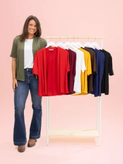 Short Sleeve Cardigan By DD Design | S-3XL