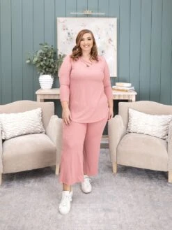 Yummi Rib 3/4 Sleeve Top By DD Design | S - 3X -Discount Divas Shop 0208d01724c6637b51eea05dd8c75145