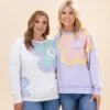 Long Sleeve Flower Patch Detailing Sweatshirt | S-L