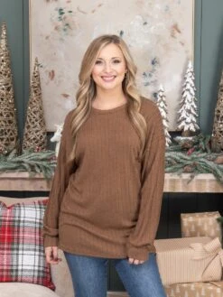 Long Sleeve Solid Ribbed Top | S-3X -Discount Divas Shop 0315cf8bdde42b1af767342adcf686a0