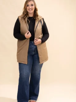 Zip Up Puff Hoodie Vest | S-L -Discount Divas Shop 0481d93b81be374af9a7837c4ebf7948