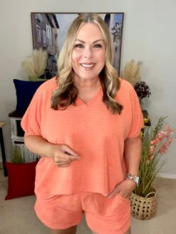 Textured V-Neck Dolman Short Sleeve Top | S-3X Set W/53105 -Discount Divas Shop 05d572d70312d668d1bad30d5f5f6f83