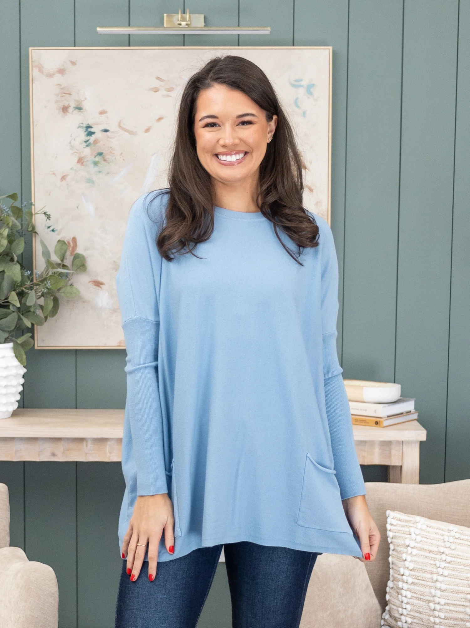 Tea N Rose "Perfect Knit" Oversized 2 Pocket Sweater | S/M - L/XL 15 Tea N Rose "Perfect Knit" Oversized 2 Pocket Sweater | S/M - L/XL - Image 15