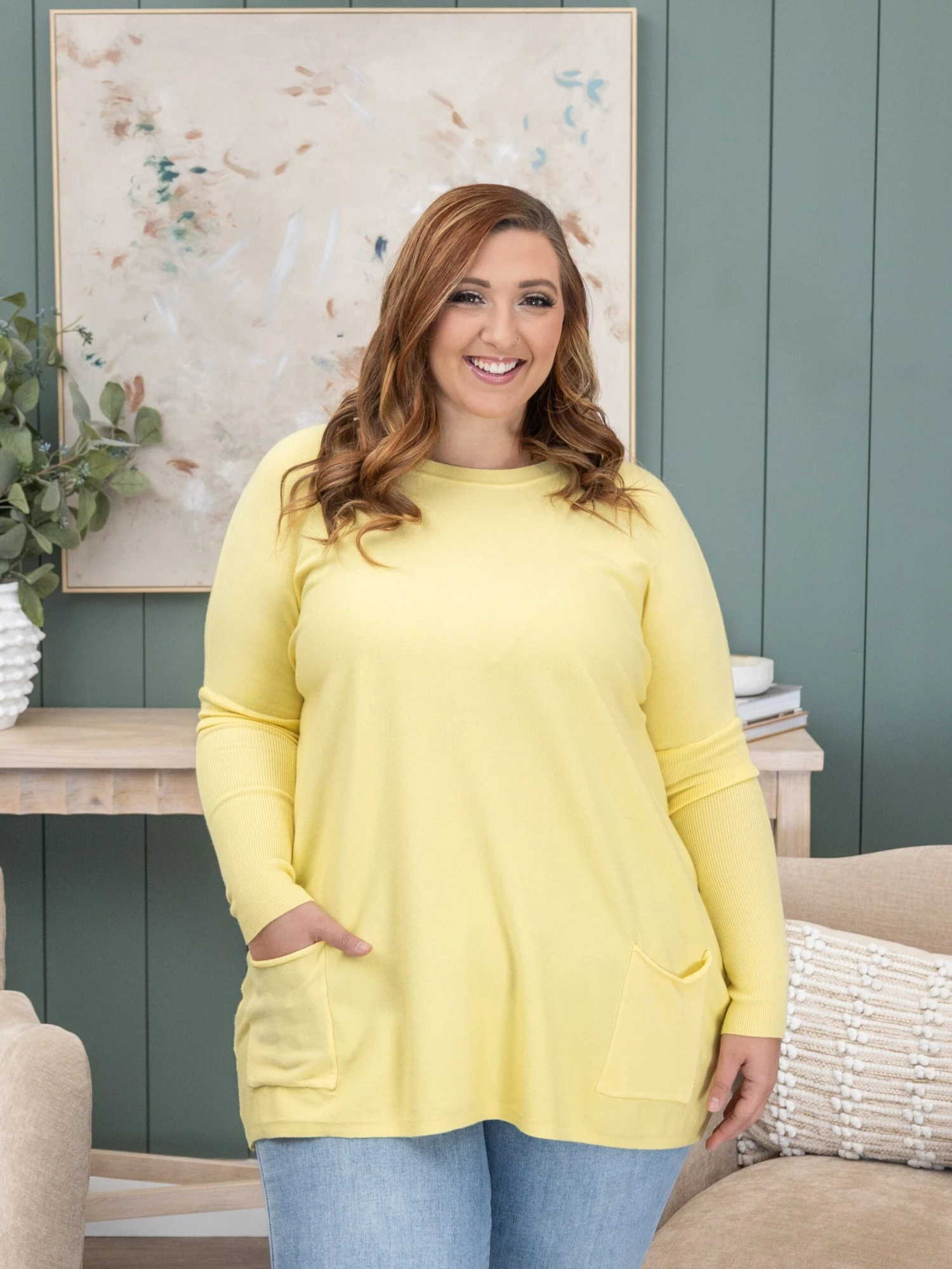 Tea N Rose "Perfect Knit" Oversized 2 Pocket Sweater | S/M - L/XL 14 Tea N Rose "Perfect Knit" Oversized 2 Pocket Sweater | S/M - L/XL - Image 14