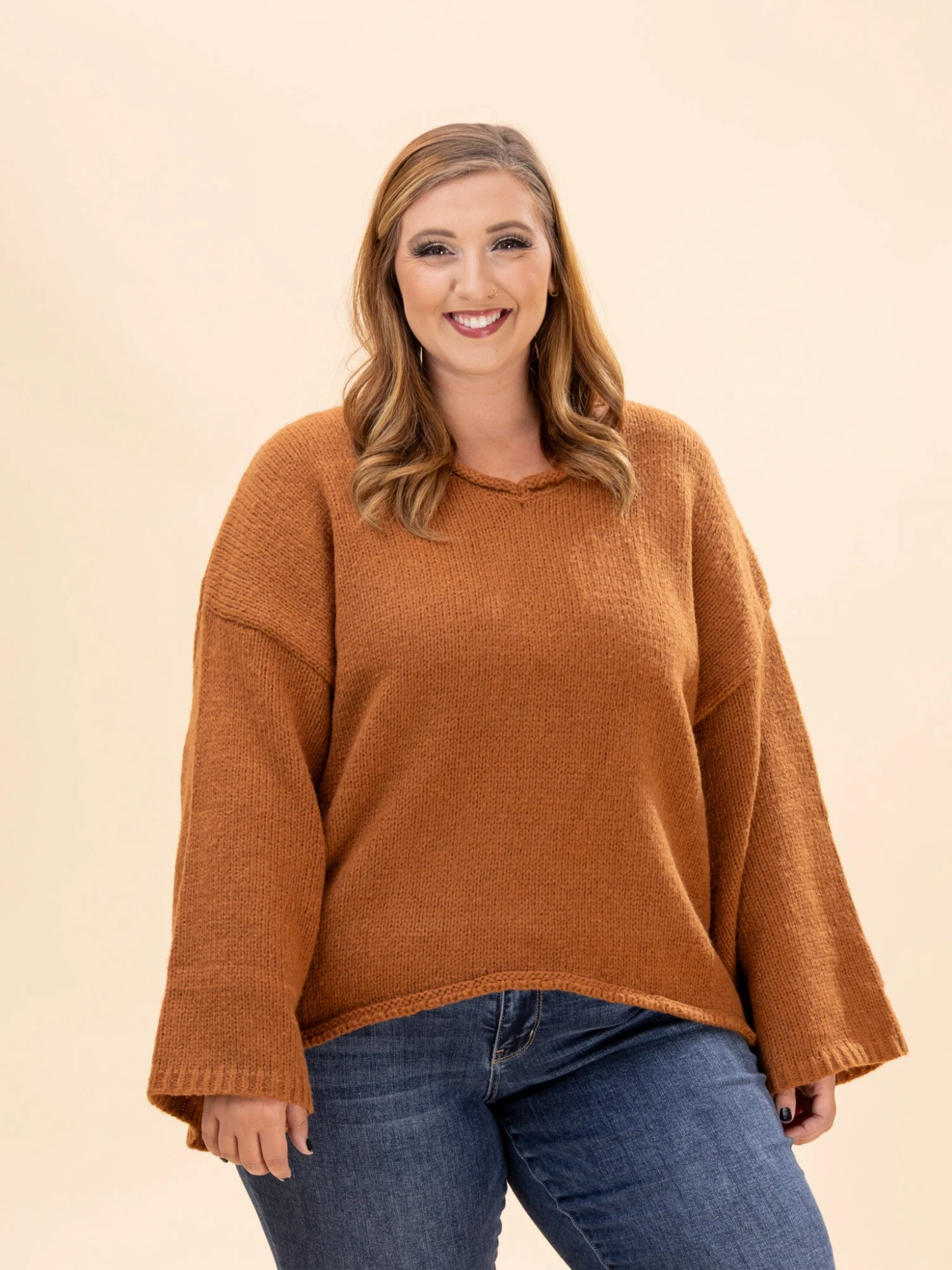 Chunky V Neck Pullover Sweater | S- 3XL 3 Chunky V Neck Pullover Sweater | S- 3XL - Image 3