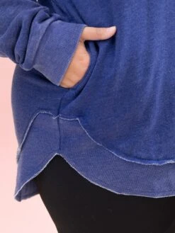 Lived In V Neck Rounded Hem Sweatshirt W/ Pockets By DD Design | S-3XL -Discount Divas Shop 0839f3f2eac4638ef22651a9f7739a49