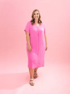 Airflow V-Neck Midi Dress By DD Design | S - 3XL -Discount Divas Shop 0873949f11a09742fe10f892db1df783