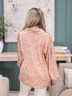 Leopard Print Collared Balloon Sleeve Blouse | S - 3X First Love -Discount Divas Shop 0895c527db7cc89bbda16ac1f77bc225