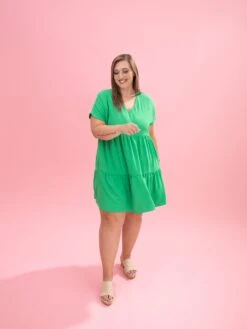 Airflow Tiered Knee Length Dress By DD Design | S-3XL -Discount Divas Shop 08e783ff2f0adc2ab8992e3c35581ae6