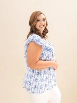 Stripe Floral Split Neck Ruffle Sleeve Top | S-3XL 9 Stripe Floral Split Neck Ruffle Sleeve Top | S-3XL -Discount Divas Shop 094c95816a72e1390bd8bf03446c64e6