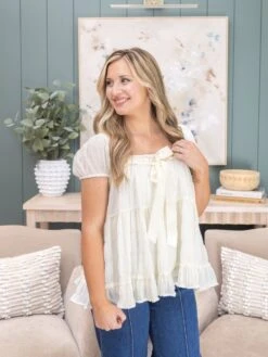 Textured Woven Square Neck Baby Doll Top | S-L -Discount Divas Shop 096491a8196b86ef0d637de7046ec6a6