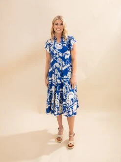 Printed Tiered Midi Dress | S-L -Discount Divas Shop 0965009acf9fcd7983f6293d0ac1cab9