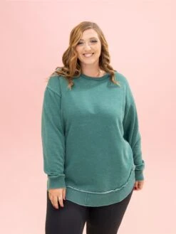 Lived In Rounded Hem Garment Washed Sweatshirt By DD Design | S - 3XL -Discount Divas Shop 0a8cf11dd4ddf1447b208a7b4b313032