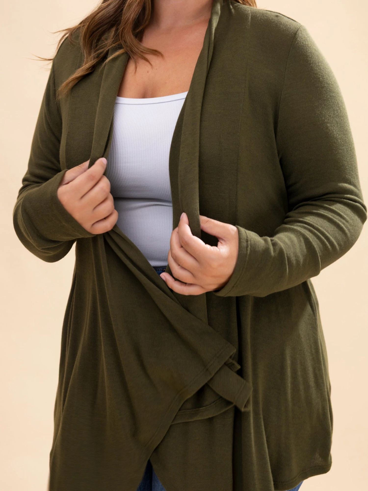 Andree Open Front Long Sleeve Cardigan | S-3X 4 Andree Open Front Long Sleeve Cardigan | S-3X - Image 4