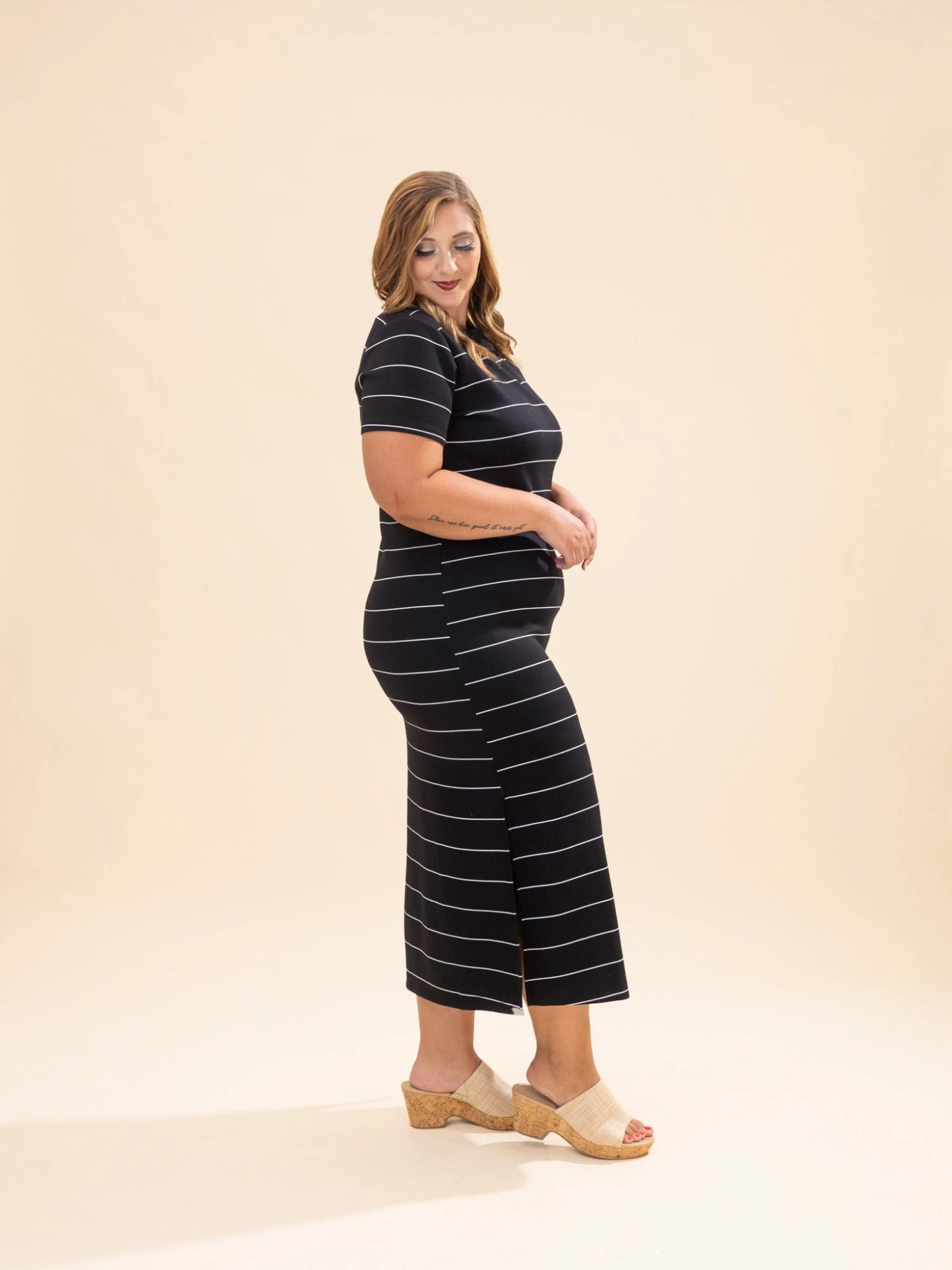 Scuba Stripe Maxi Dress | S-L 4 Scuba Stripe Maxi Dress | S-L - Image 4