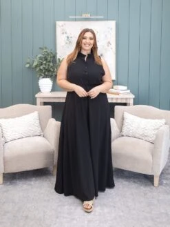 Airflow Sleeveless Ruffle Neck Maxi Dress By DD Design | S-3X -Discount Divas Shop 0b62d0248c20cebe1317c1dd7df04c81