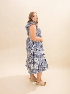 Floral Boho Midi Dress W/ Flutter Sleeves | S-L Coastal Collection -Discount Divas Shop 0cf6cc6aef6361d2dac6726be5e3860c