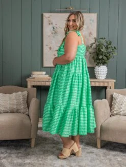 Gingham Shoulder Tie Dress | S-3XL -Discount Divas Shop 0dcbc975213ef9bf719b91dd06f11963