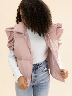 Ruffle Sleeve Puff Vest | S-L -Discount Divas Shop 0e57e52aef5bd0cc32998d8856268f53