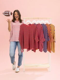 Game Day Raised Rib Easy Fit Top | REG-PLUS