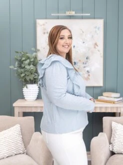 Long Sleeve Mineral Washed Loose Fit Ruffle Top | S-L 12 Long Sleeve Mineral Washed Loose Fit Ruffle Top | S-L -Discount Divas Shop 106386f36ac64bec92085beb48b8cd32