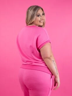 Smiley Face Drop Shoulder Short Sleeve Brushed Sweatshirt | S - 3X Set W/ Sku51561 -Discount Divas Shop 117004253e3930fcf885a093ba60e2f0