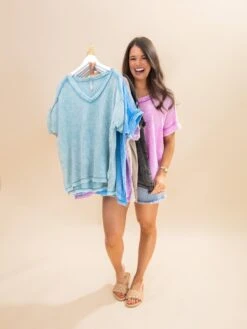 Zenana Acid Washed Double Gauze Short Sleeve Shirt | S-3X -Discount Divas Shop 127f3780dd3dbe53d9766e33c16f7b7e