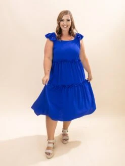 Smocked Ruffle Tiered Babydoll Midi Dress | S-3XL -Discount Divas Shop 1359abacf4b6e8e124e60b207b34c3ae