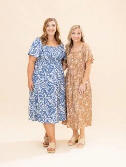 Printed Dress W/ Pockets | S-XL