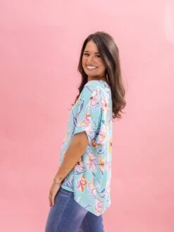 Floral Airflow Short Sleeve W/ Band Round Neck Top By DD Design | S-3XL -Discount Divas Shop 148e15a91362d23a9b3f1a76996dbd6a