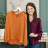 V-Neck With Ruffled Neck Detail Airflow Long Sleeve Top | S - 3XL