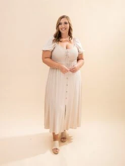 Smocked Front Tie Button Down Midi Sundress | S-3X 11 Smocked Front Tie Button Down Midi Sundress | S-3X -Discount Divas Shop 1554c4f372d544582032bee76f2c3dd7