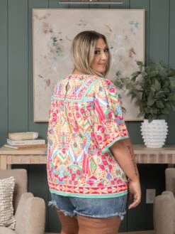 Geometric Print Top | S-2X -Discount Divas Shop 1554ecfbc613a40a568d0dce1d2b0484