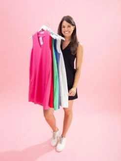 Luxe Scuba V-Neck Sleeveless Dress By DD Design | S - 3XL -Discount Divas Shop 1563fc6ee455bb53ec63ed283046b53c