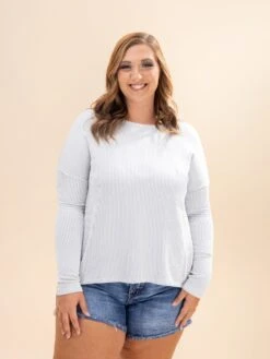 Zenana Raised Rib Long Sleeve Top | S/M-2X/3X -Discount Divas Shop 163394cee395d8b7b1a1d005067ffda2