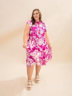 Printed Tiered Midi Dress | S-L -Discount Divas Shop 16a3e01040230fcbbb99cfef891b2d95