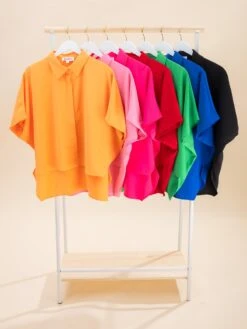 Airflow Short Dolman Sleeve Oversized Shirt | S-L