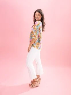 Floral Print V Neck Short Sleeve Top By DD Design | S-3XL Hero 19 Floral Print V Neck Short Sleeve Top By DD Design | S-3XL Hero -Discount Divas Shop 1850858a06c55bbac4a16e77c20f3a63