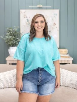 Zenana French Terry Acid Washed Tee | S/M-2X/3X -Discount Divas Shop 18bc8f421b0c873104739e5493859e42