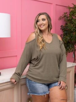 Dolman Long Sleeve Thermal Cold Shoulder Top | S-3XL -Discount Divas Shop 197e161956cc93dad13b1b37c1b2742a