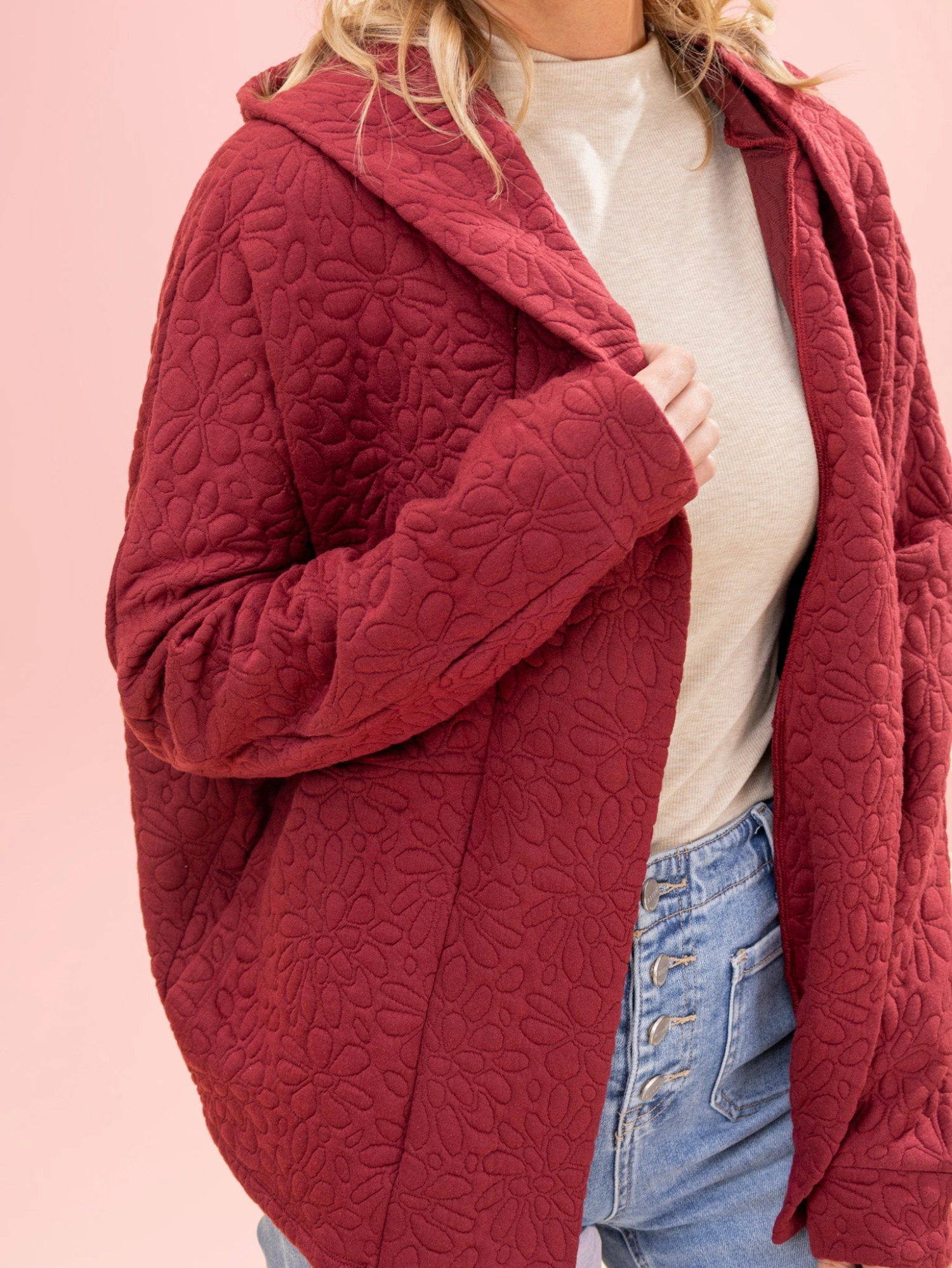 Floral Quilted Cardigan By DD Design | S/M-2XL/3XL 5 Floral Quilted Cardigan By DD Design | S/M-2XL/3XL - Image 5