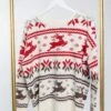 Round Neck Long Sleeve Reindeer Holiday Sweater | S-3X