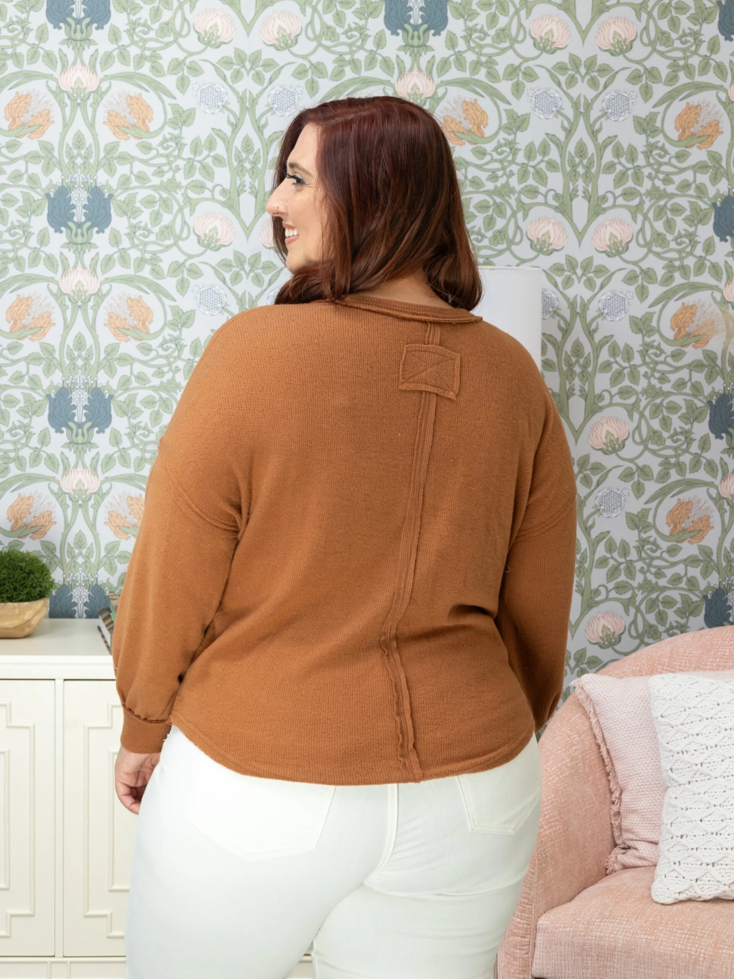 Long Sleeve Half Button Up Collard Top | S-3X 4 Long Sleeve Half Button Up Collard Top | S-3X - Image 4