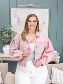 Balloon Sleeves Corduroy Washed Loose Fit Jacket | S-L