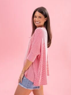 White Stripe Easy Fit 3/4 Sleeve Top By DD Design | Reg-Plus 28 White Stripe Easy Fit 3/4 Sleeve Top By DD Design | Reg-Plus -Discount Divas Shop 1a7eed4c57793692169c7b624149af59