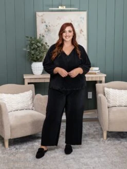 Pleated 3/4 Sleeve Tie Keyhole Top | S - L Set W/ Sku55129 -Discount Divas Shop 1a7eee788b0c928e797578ff86b780d0