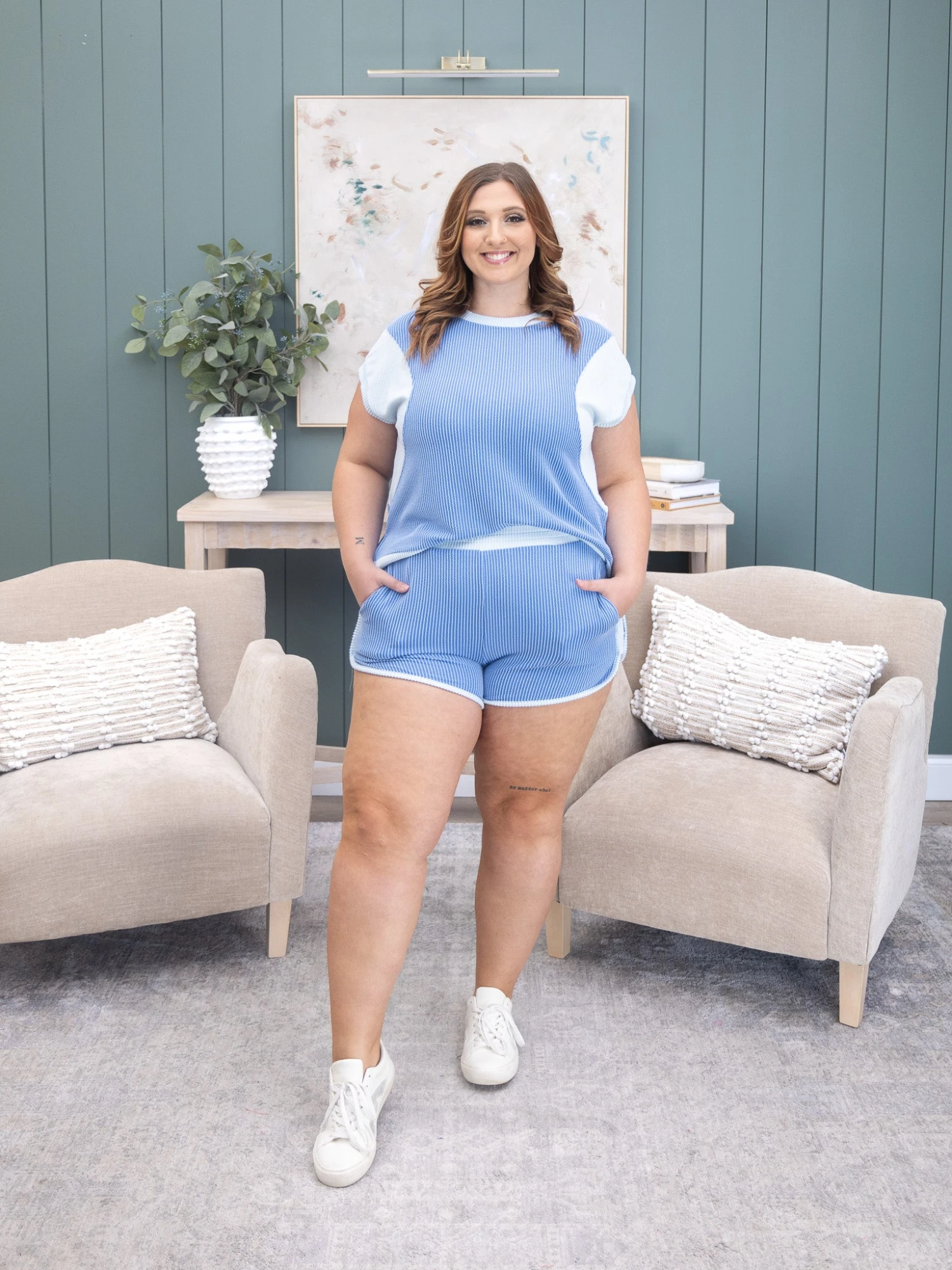 Two Toned Loose Fit Shorts | S-L Pair W/ Sku59715 5 Two Toned Loose Fit Shorts | S-L Pair W/ Sku59715 - Image 5