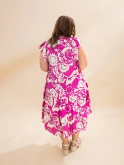 Printed Tiered Midi Dress | S-L -Discount Divas Shop 1ac36490210d79c0442479f9375c87f2