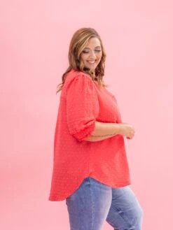 Airflow Dot Smocked Sleeve Top By DD Design | S-3X -Discount Divas Shop 1ad6b8554198e56dff5e71124a900eea