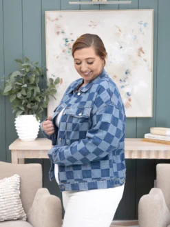 Checkered Patchwork Button Up Denim Jacket | S-2XL 10 Checkered Patchwork Button Up Denim Jacket | S-2XL -Discount Divas Shop 1b23edbc1a5f1be9877db535af07f304